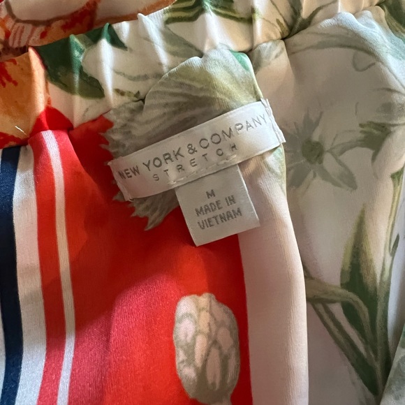 NWOT New York & Company, off the shoulder mixed print maxi dress - Picture 9 of 9